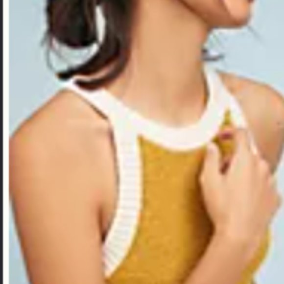 Moth Anthropologie Colorblock Halter Sweater Tank- Women’s Size Medium - Picture 2 of 10